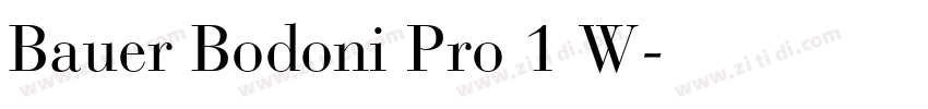 Bauer Bodoni Pro 1 W字体转换